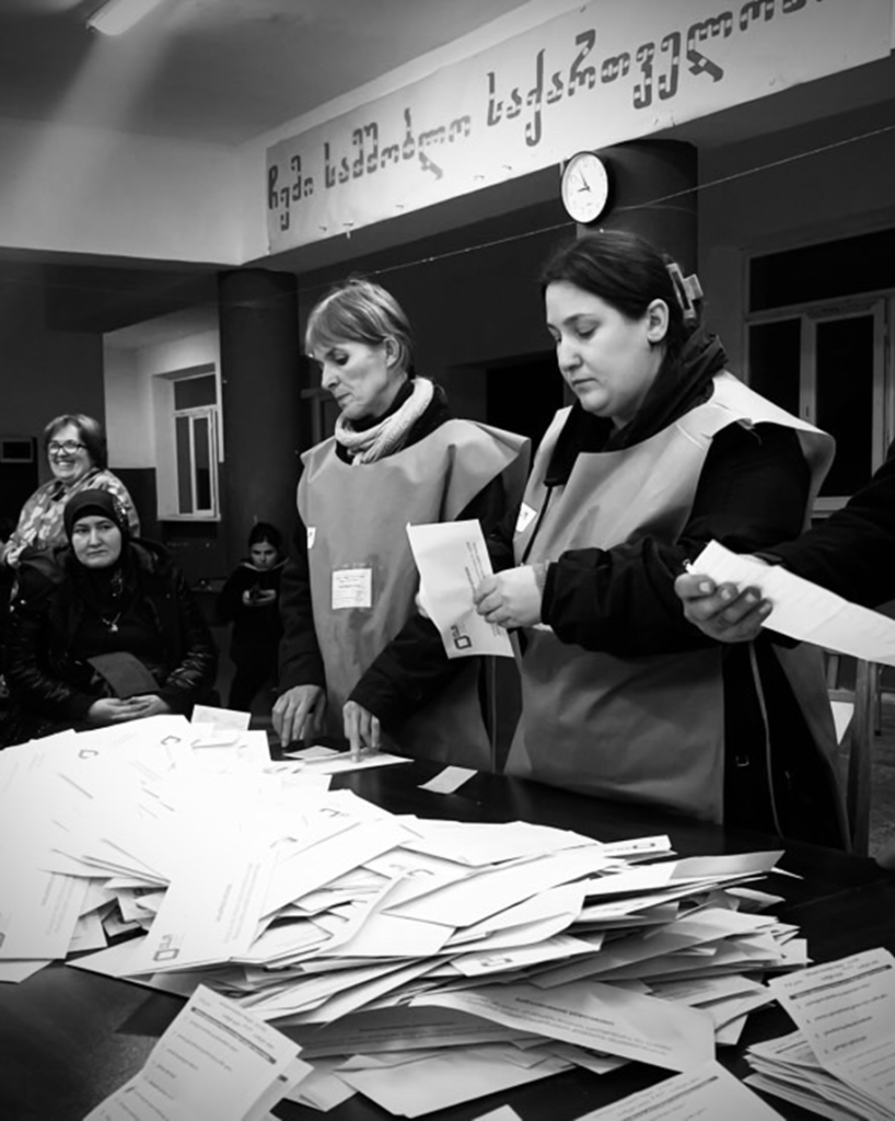 local volunteer observers of the elections in Georgia (© Gvantsa Gelovani)